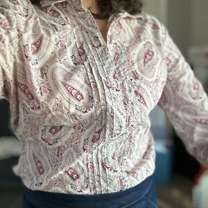 Jacob- 100% cotton paisley button down shirt